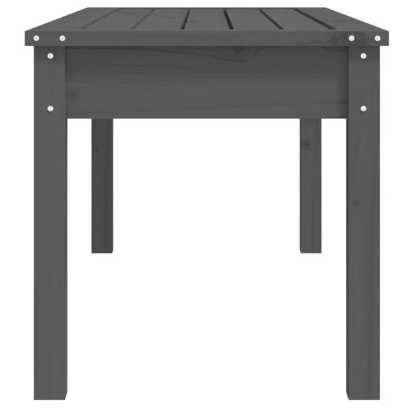 Graue Gartenbank Kiefer Massivholz 109 cm