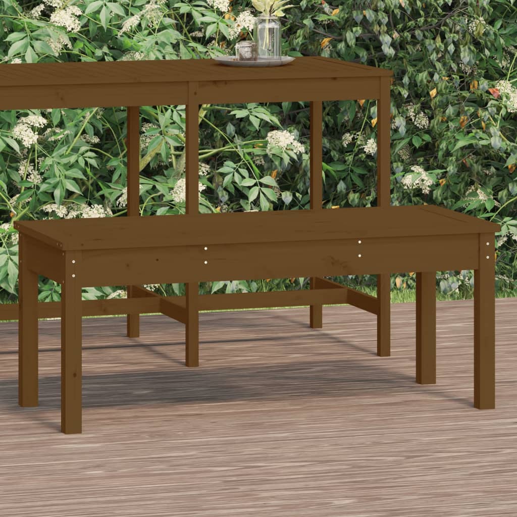 Gartenbank Honigbraun Kiefer Massivholz
