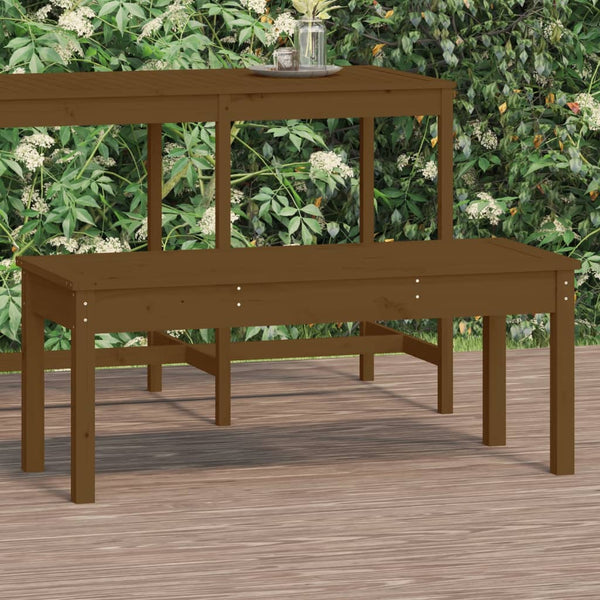 Gartenbank Honigbraun Kiefer Massivholz