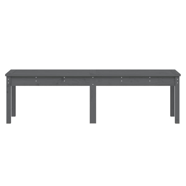 Graue Gartenbank 2-Sitzer Kiefer Massivholz