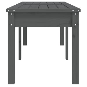 Graue Gartenbank 2-Sitzer Kiefer Massivholz