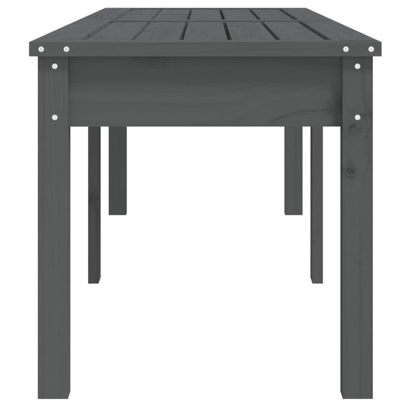 Graue Gartenbank 2-Sitzer Kiefer Massivholz