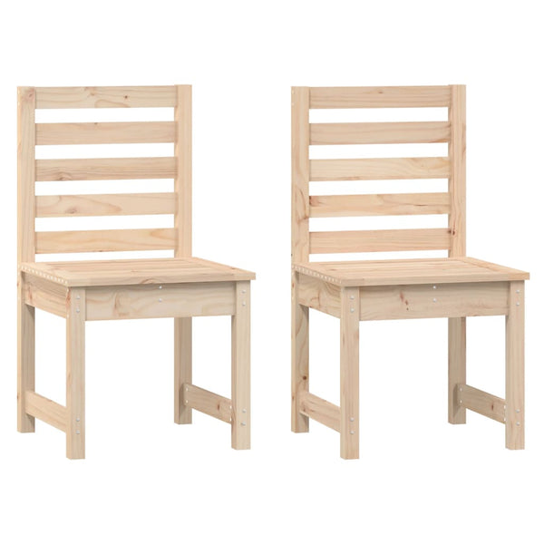 Gartenstühle 2er Set Kiefer Massivholz