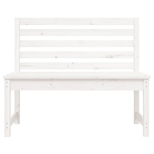 Gartenbank Weiß 109cm Kiefer Massivholz