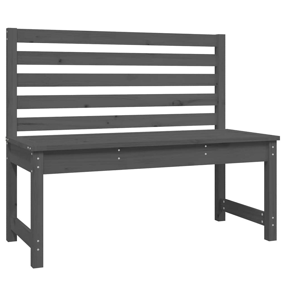 Gartenbank Grau 109cm Kiefer Massivholz
