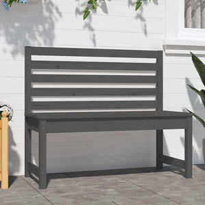 Gartenbank Grau 109cm Kiefer Massivholz