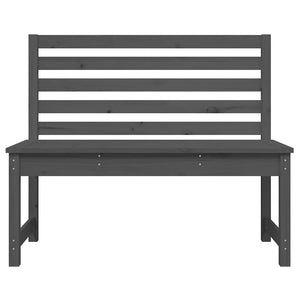 Gartenbank Grau 109cm Kiefer Massivholz