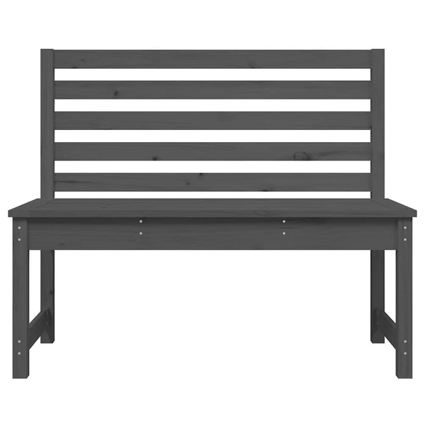 Gartenbank Grau 109cm Kiefer Massivholz