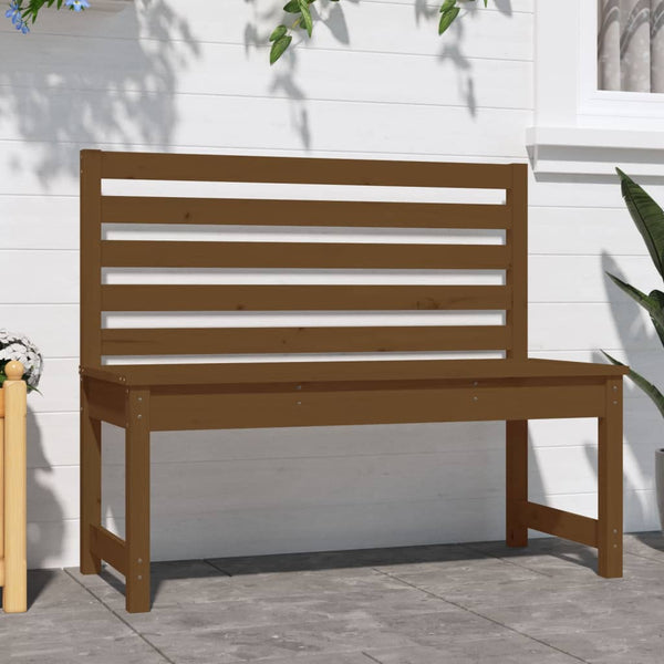 Gartenbank Honigbraun Kiefer Massivholz 109cm