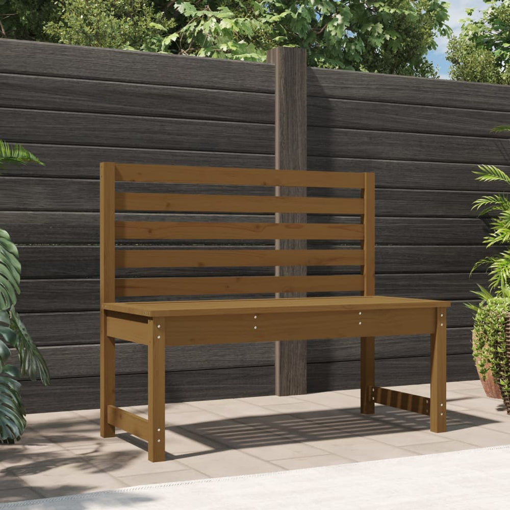 Gartenbank Honigbraun Kiefer Massivholz 109cm