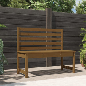 Gartenbank Honigbraun Kiefer Massivholz 109cm