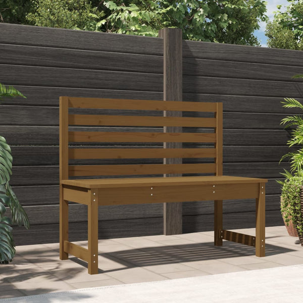 Gartenbank Honigbraun Kiefer Massivholz 109cm