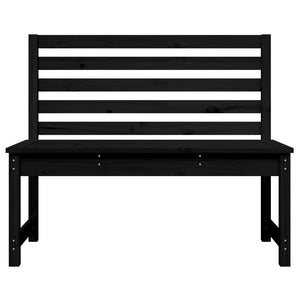 Schwarze Gartenbank 109 cm Kiefer Massivholz