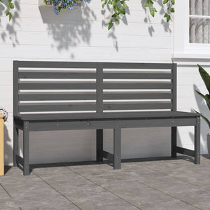 Graue Gartenbank 157,5 cm aus Kiefernholz