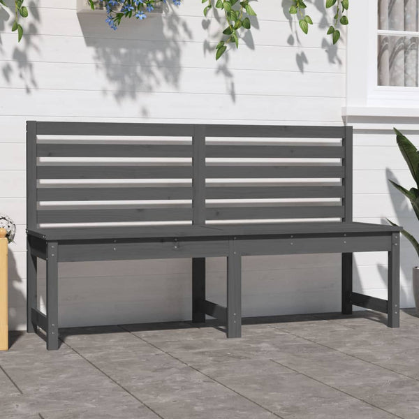 Graue Gartenbank 157,5 cm aus Kiefernholz