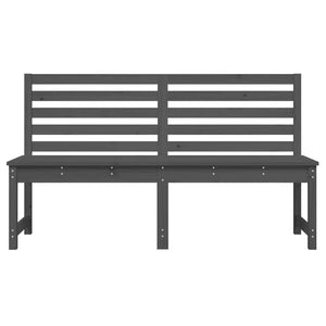 Graue Gartenbank 157,5 cm aus Kiefernholz