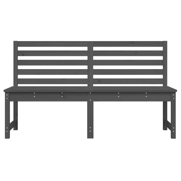 Graue Gartenbank 157,5 cm aus Kiefernholz