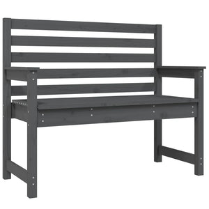 Graue Gartenbank Kiefer Massivholz 109 cm