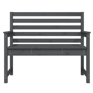Graue Gartenbank Kiefer Massivholz 109 cm