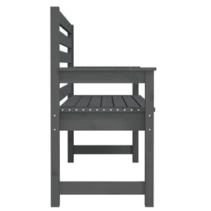 Graue Gartenbank Kiefer Massivholz 109 cm