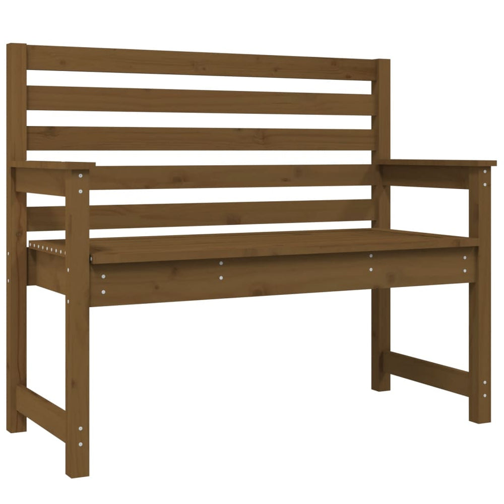 Gartenbank Honigbraun Kiefer Massivholz 109cm