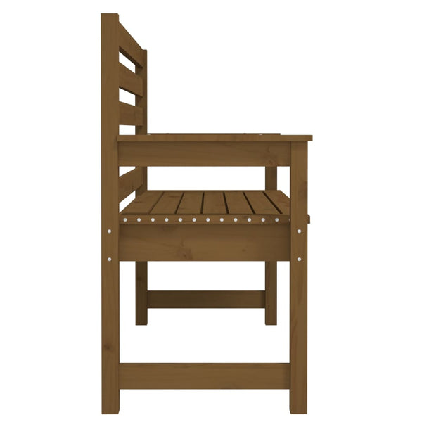vidaXL Banc de jardin marron miel 109x48x91,5 cm bois de pin massif