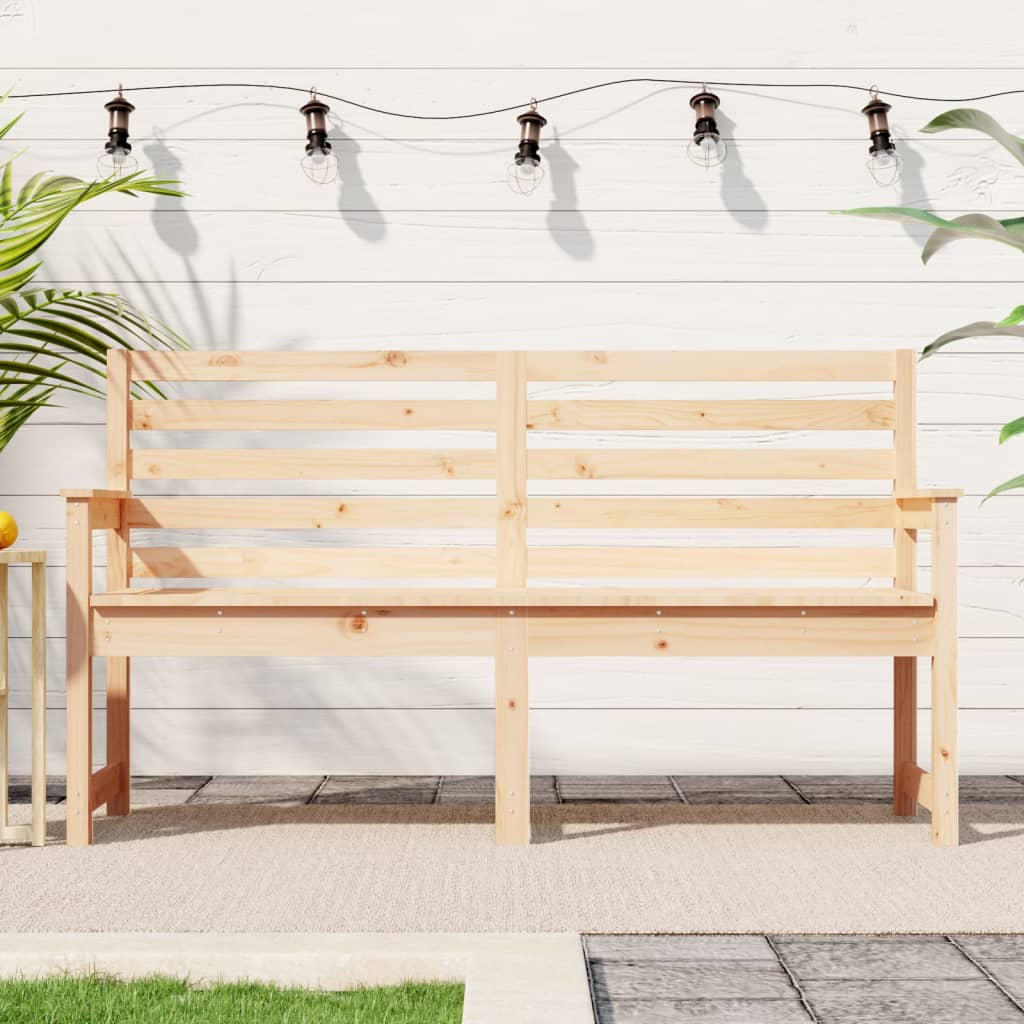 Massive Kiefer Gartenbank, 159,5 cm