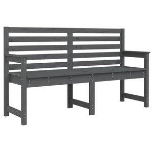 Graue Gartenbank Kiefer Massivholz 159,5 cm