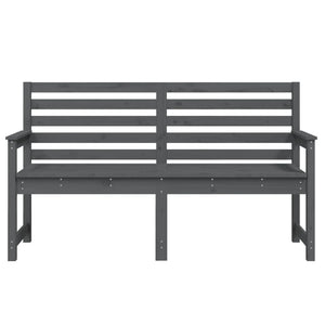 Graue Gartenbank Kiefer Massivholz 159,5 cm