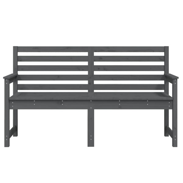 Graue Gartenbank Kiefer Massivholz 159,5 cm