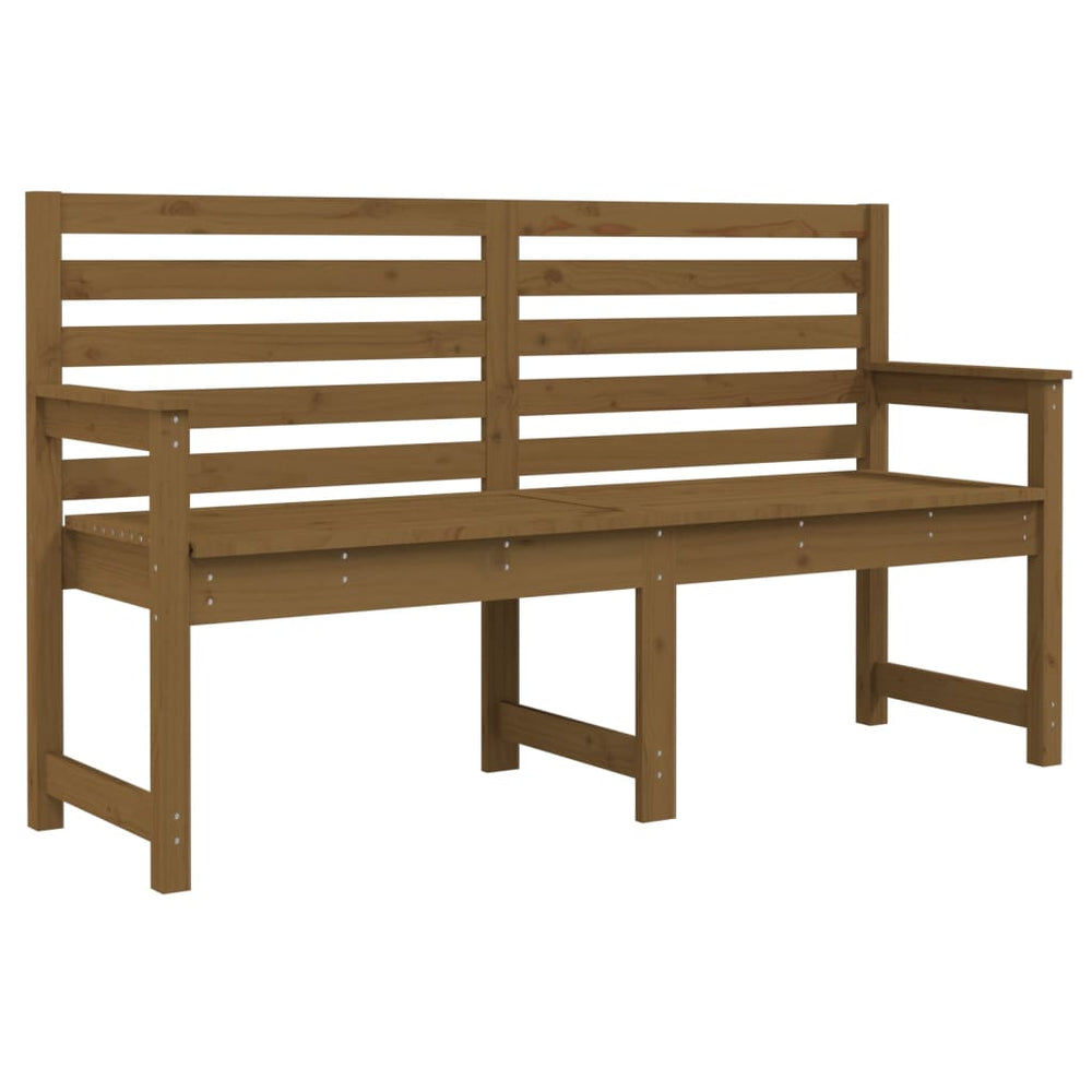 Gartenbank Honigbraun Kiefer Massivholz 160cm