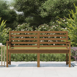 vidaXL Banc de jardin marron miel 159,5x48x91,5 cm pin massif