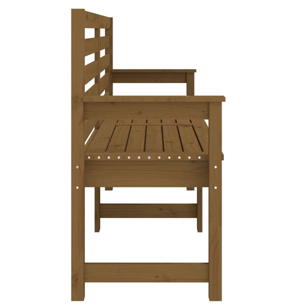 vidaXL Banc de jardin marron miel 159,5x48x91,5 cm pin massif