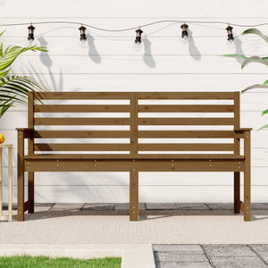 vidaXL Banc de jardin marron miel 159,5x48x91,5 cm pin massif