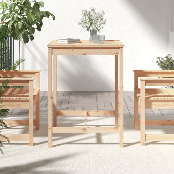 Kiefer Massivholz Gartentisch, 82,5x82,5x110cm