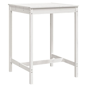 vidaXL Table de jardin blanc 82,5x82,5x110 cm en pin massif