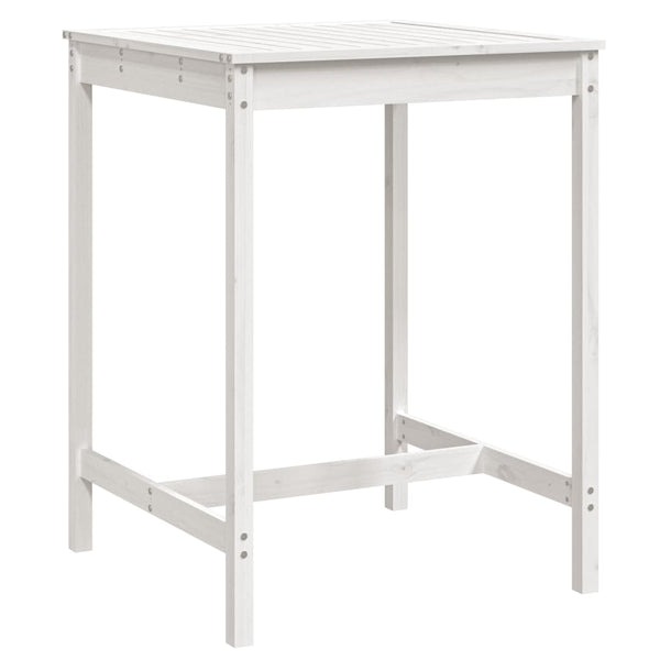 vidaXL Table de jardin blanc 82,5x82,5x110 cm en pin massif