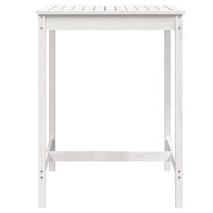 vidaXL Table de jardin blanc 82,5x82,5x110 cm en pin massif