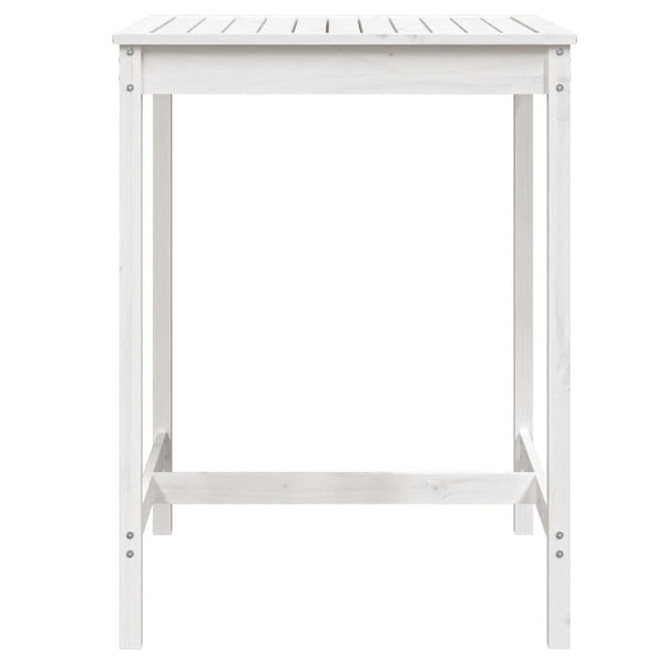 vidaXL Table de jardin blanc 82,5x82,5x110 cm en pin massif