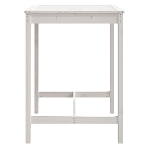 vidaXL Table de jardin blanc 82,5x82,5x110 cm en pin massif