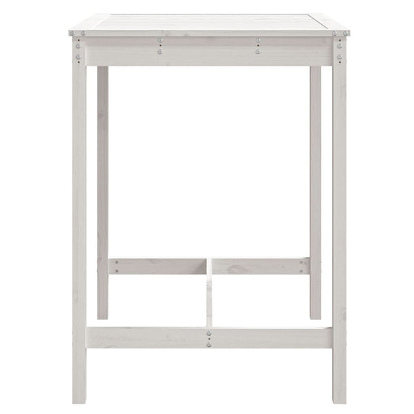 vidaXL Table de jardin blanc 82,5x82,5x110 cm en pin massif