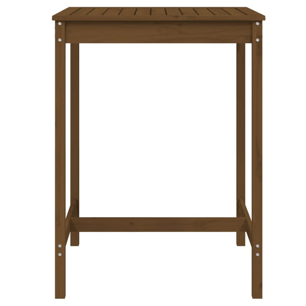 Massivholz Gartentisch Honigbraun Kiefer 82,5x82,5cm