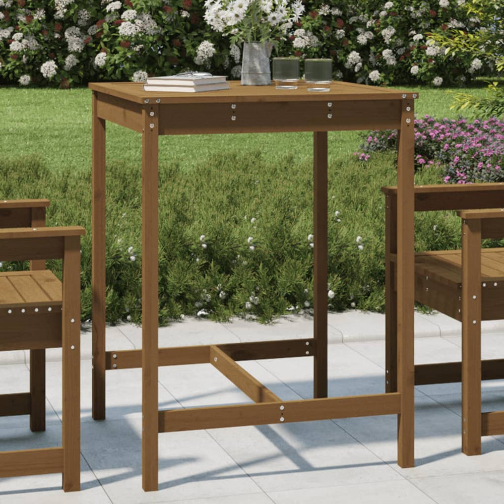 vidaXL Garden Table Honey Brown 82.5x82.5x110 cm Solid Pine Wood