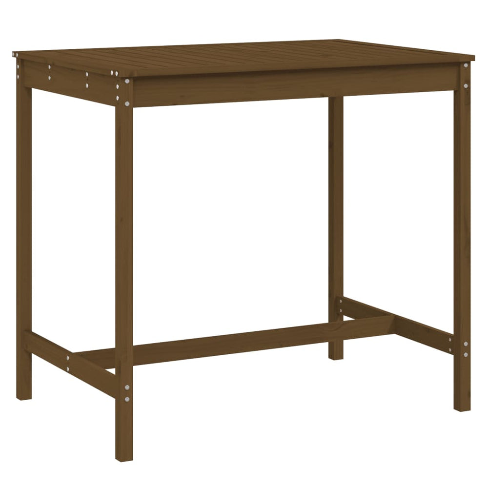 Gartentisch Honigbraun Kiefer Massivholz 121cm