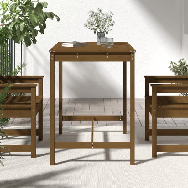Gartentisch Honigbraun Kiefer Massivholz 121cm
