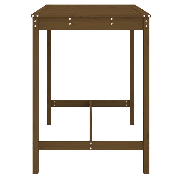 Gartentisch Honigbraun Kiefer Massivholz 121cm