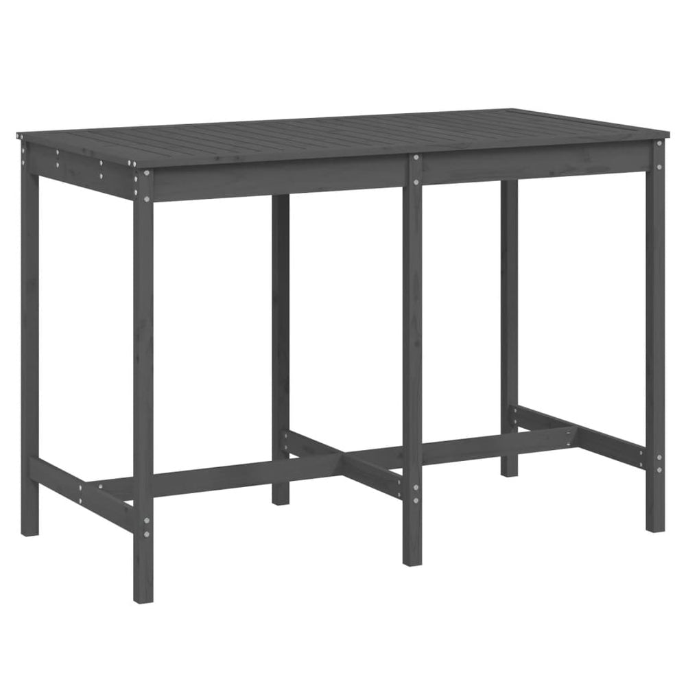Grauer Gartentisch 159,5cm Kiefer Massivholz
