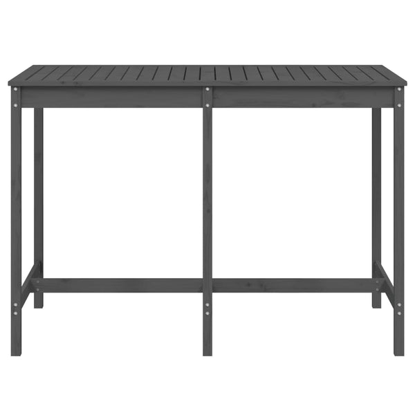 Grauer Gartentisch 159,5cm Kiefer Massivholz