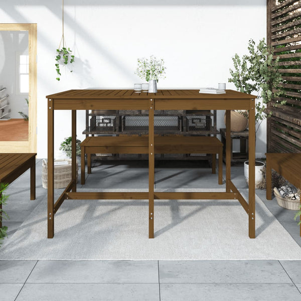 Gartentisch Honigbraun Kiefer Massivholz