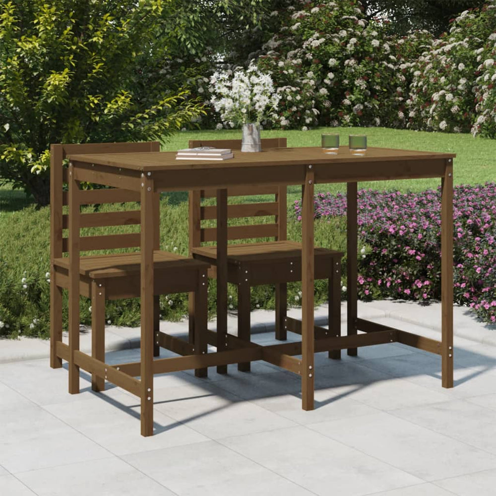 Gartentisch Honigbraun Kiefer Massivholz